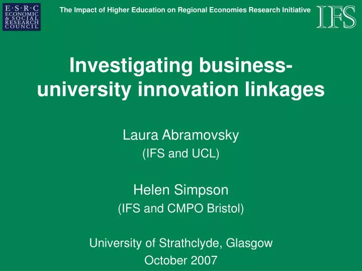 investigating business university innovation linkages