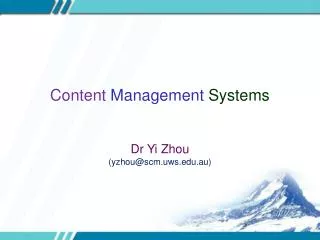 Content Management Systems