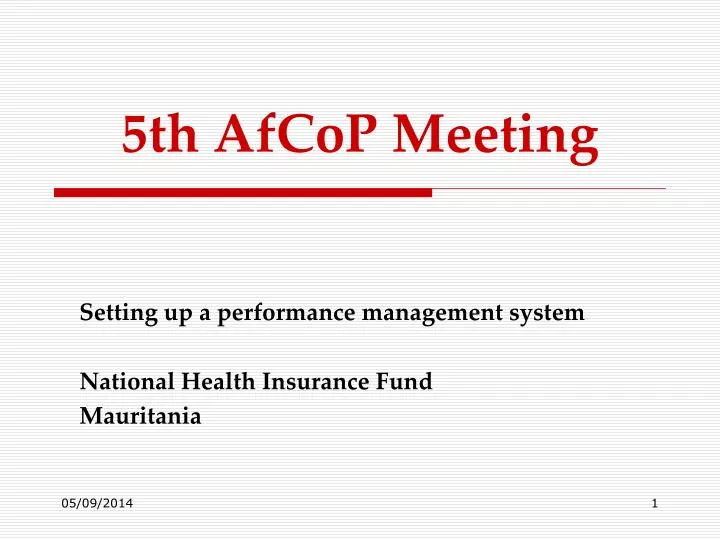 5th afcop meeting