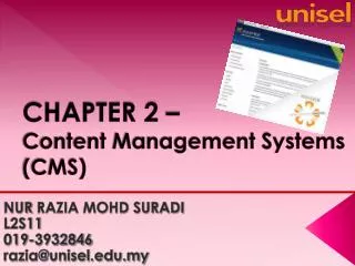 CHAPTER 2 – Content Management Systems (CMS)