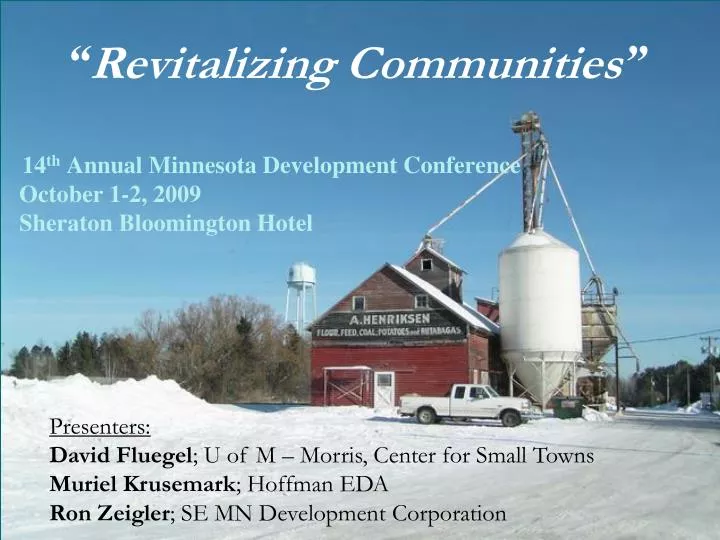 14 th annual minnesota development conference october 1 2 2009 sheraton bloomington hotel