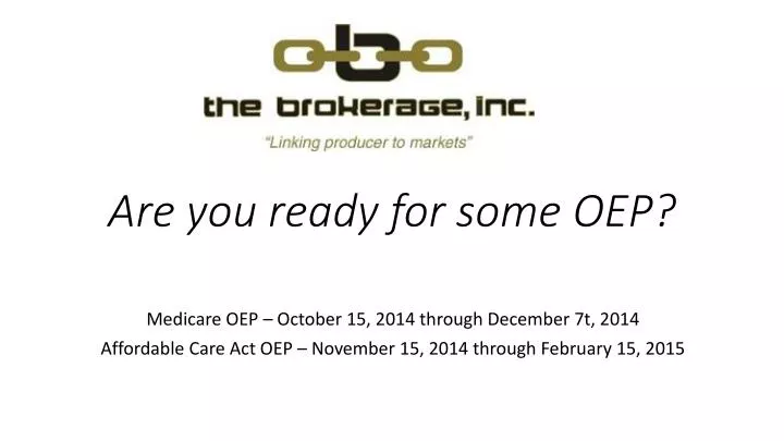 are you ready for some oep