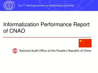 Informatization Performance Report of CNAO