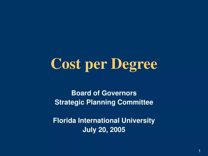 cost per degree