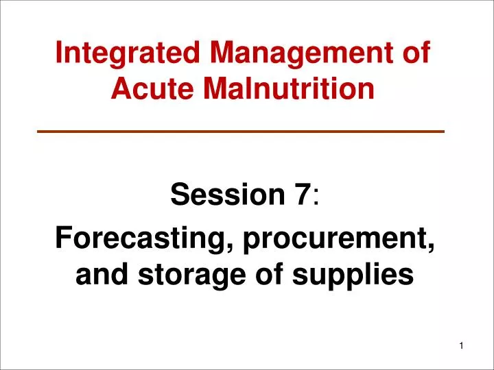 integrated management of acute malnutrition