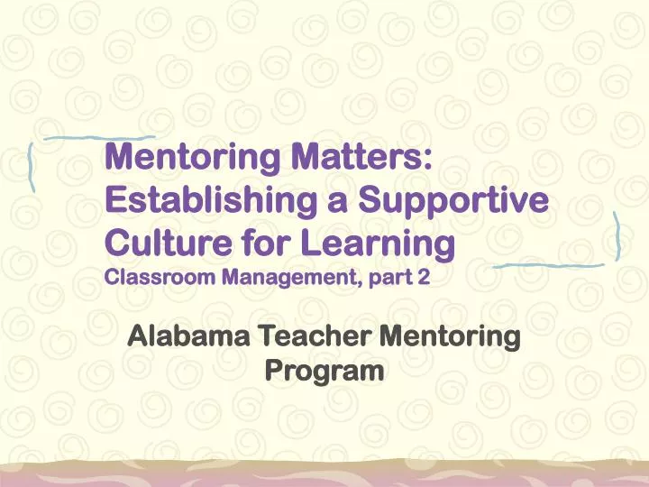 alabama teacher mentoring program