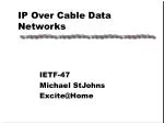 Enhancements and Advancements in Cable Data Networks Management - slide 1