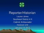 Reporter/Historian - slide 1