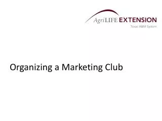 Organizing a Marketing Club