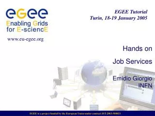 Hands on Job Services Emidio Giorgio INFN