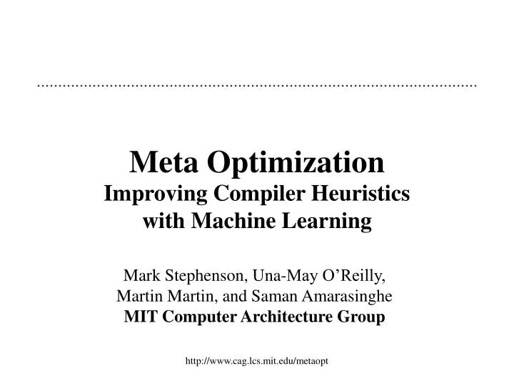meta optimization