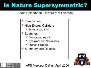 Is Nature Supersymmetric?