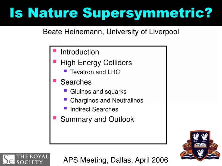 is nature supersymmetric
