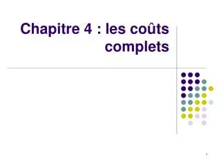 chapitre 4 les co ts complets