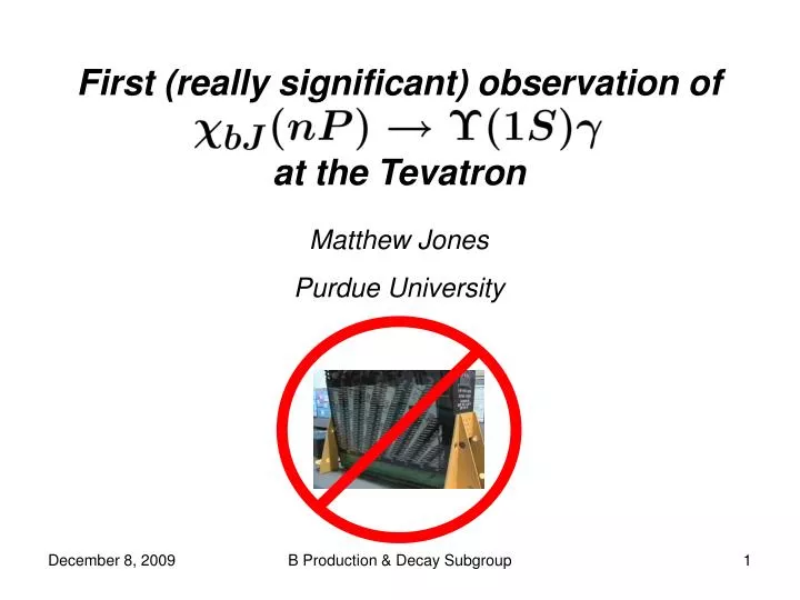 first really significant observation of at the tevatron