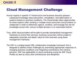 Cloud Management Challenge