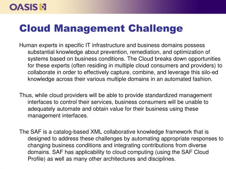 cloud management challenge