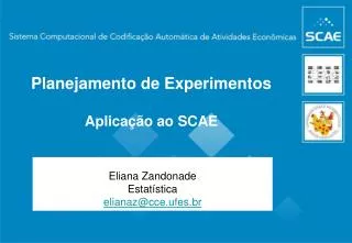 planejamento de experimentos aplica o ao scae