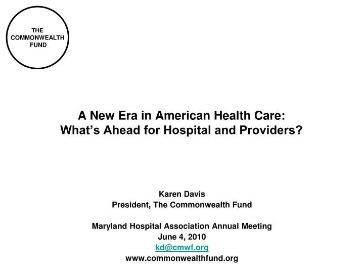 a new era in american health care what s ahead for hospital and providers
