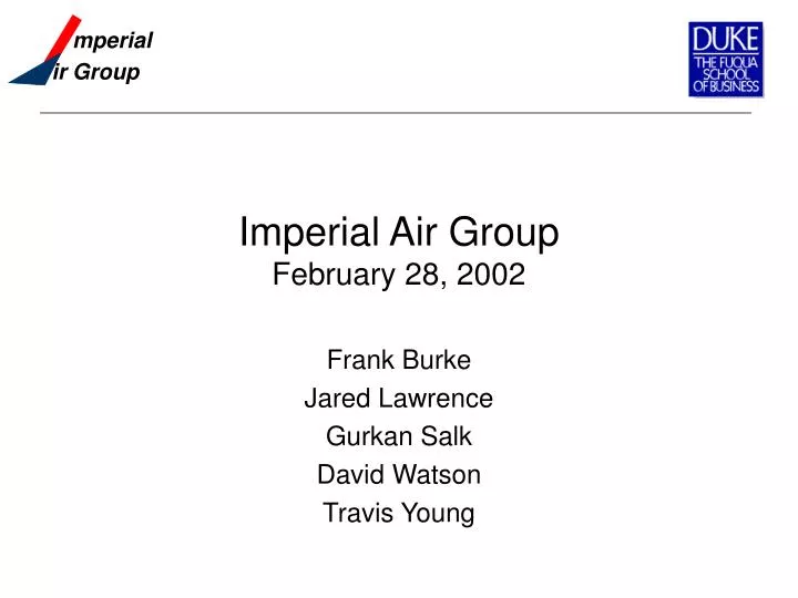 imperial air group february 28 2002