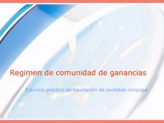 regimen de comunidad de ganancias