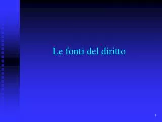 le fonti del diritto