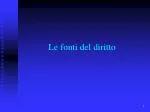 Le fonti del diritto - slide 1