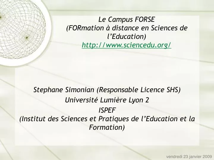 le campus forse formation distance en sciences de l education http www sciencedu org
