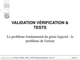 validation v rification tests
