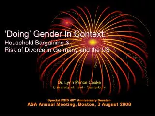 ‘Doing’ Gender In Context: Household Bargaining &amp; Risk of Divorce in Germany and the US