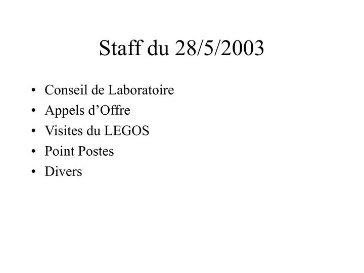 staff du 28 5 2003