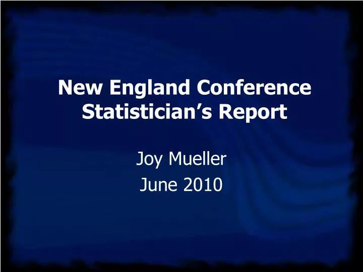 new england conference statistician s report