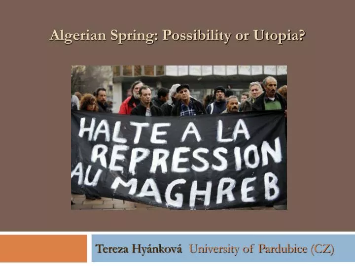 algerian spring possibility or utopia