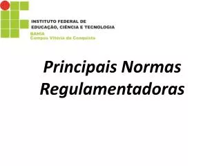 principais normas regulamentadoras