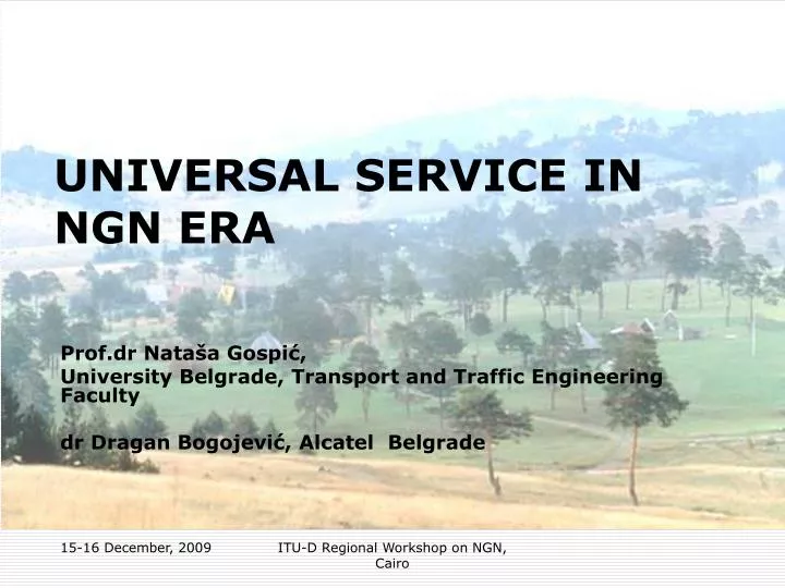 universal service in ngn era