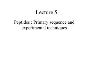 Lecture 5