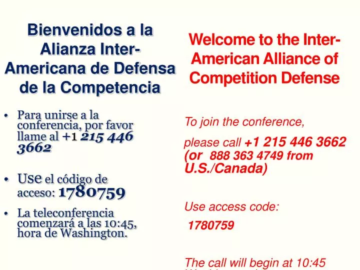 bienvenidos a la alianza inter americana de defensa de la competencia