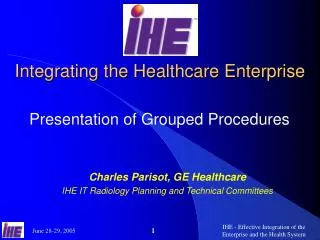 integrating the healthcare enterprise
