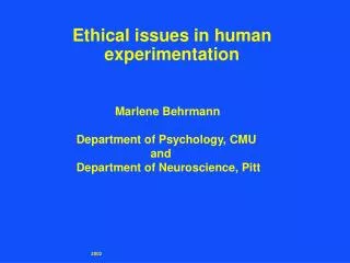 ethical issues in human experimentation