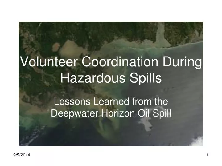 volunteer coordination during hazardous spills