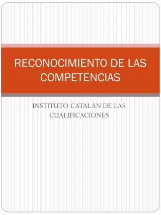 reconocimiento de las competencias