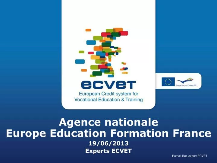 agence nationale europe education formation france 19 06 2013 experts ecvet