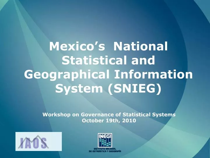 mexico s national statistical and geographical information system snieg