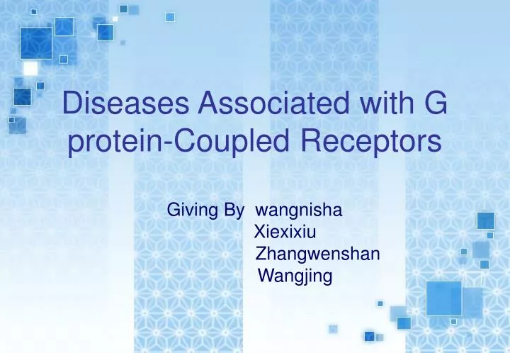 diseases associated with g protein coupled receptors