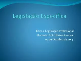 legisla o espec fica