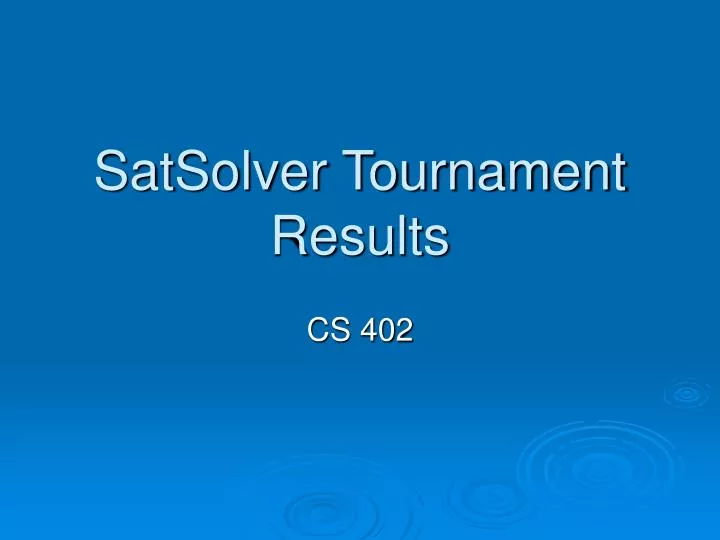 satsolver tournament results