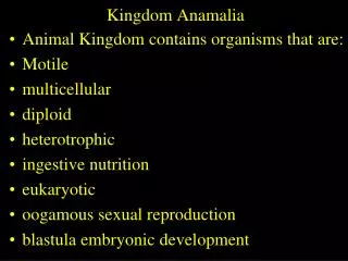 Kingdom Anamalia