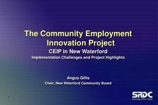 The Community Employment Innovation Project CEIP in New Waterford