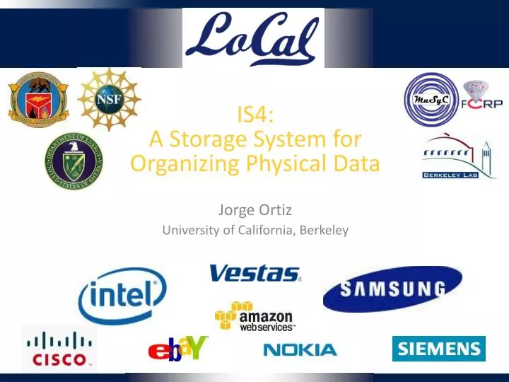 is4 a storage system for organizing physical data