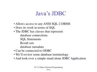 Java’s JDBC